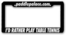 Table Tennis License Plate